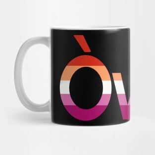 ÒwÓ lesbian pride furry angry owo shirt Mug